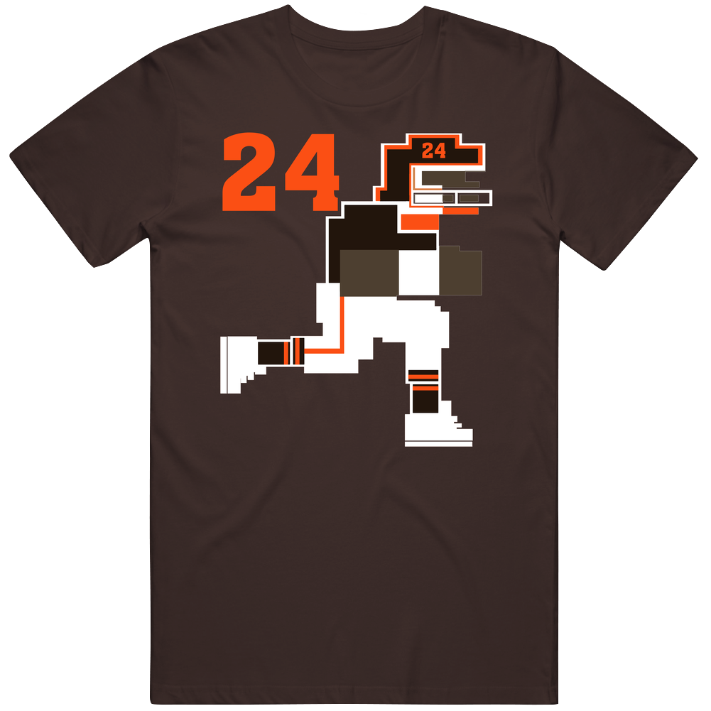 Nick Chubb 24 Tecmo Cleveland Football Player Fan Mens Cotton Tee T Shirt Nick Chubb 24 Tecmo Cleveland Football Player Fan Mens Cotton Tee T Shirt