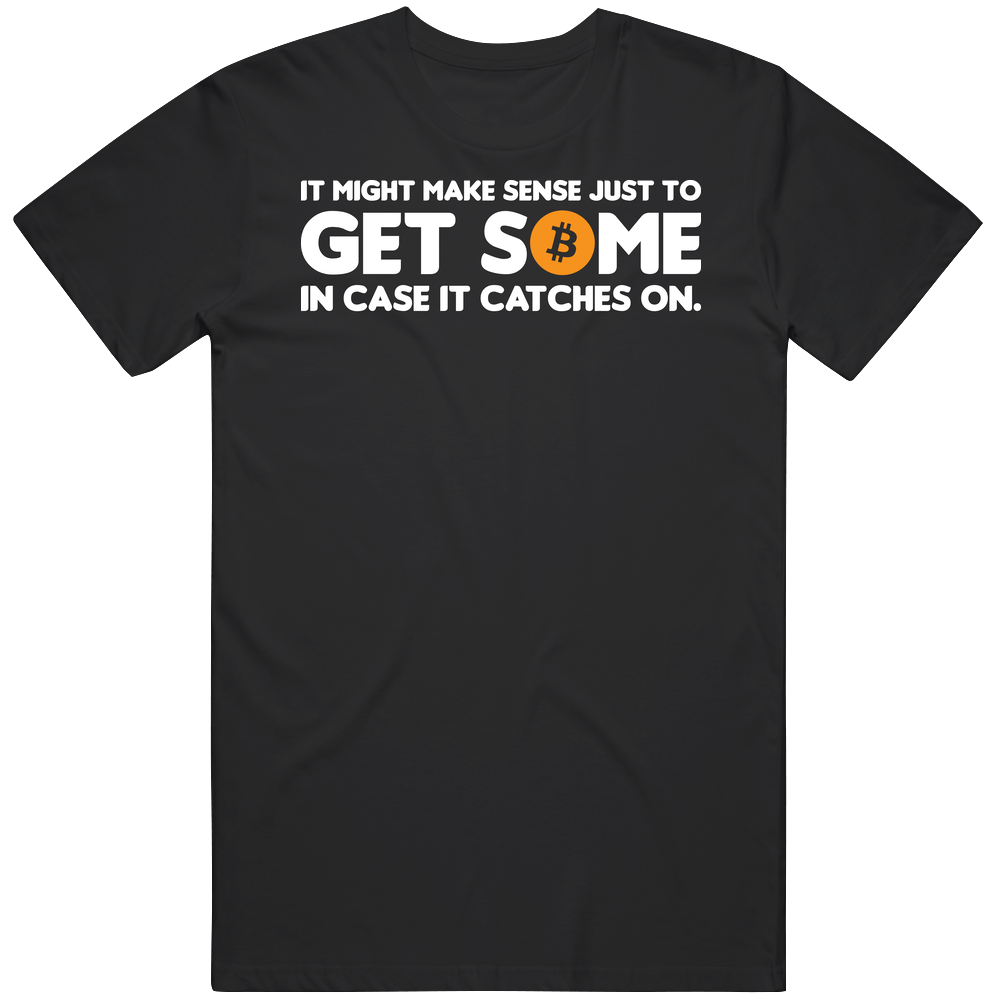 Get Some Just In Case Bitcoin Mens Cotton Tee T Shirt Get Some Just In Case Bitcoin Mens Cotton Tee T Shirt