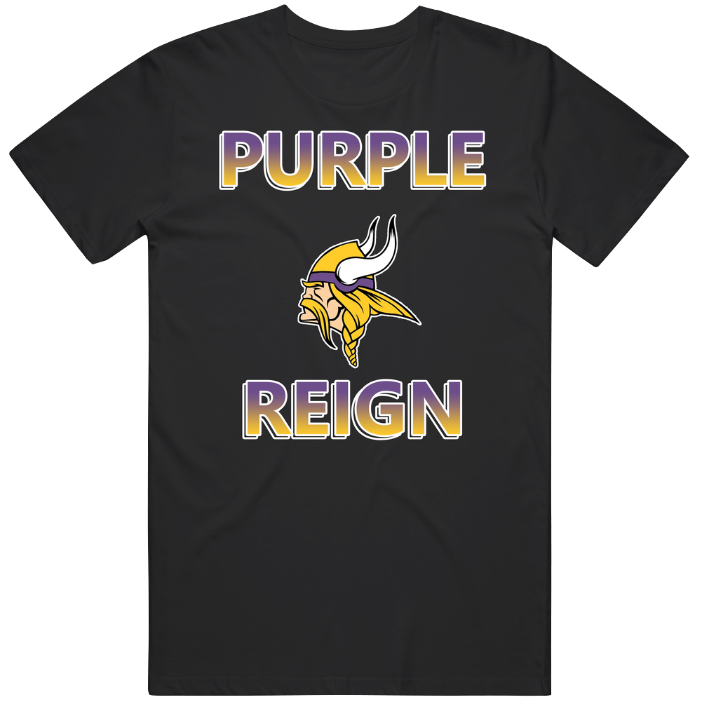 Minnesota Football Fan Purple Reign Viking Skol Cool Mens Cotton Tee T Shirt