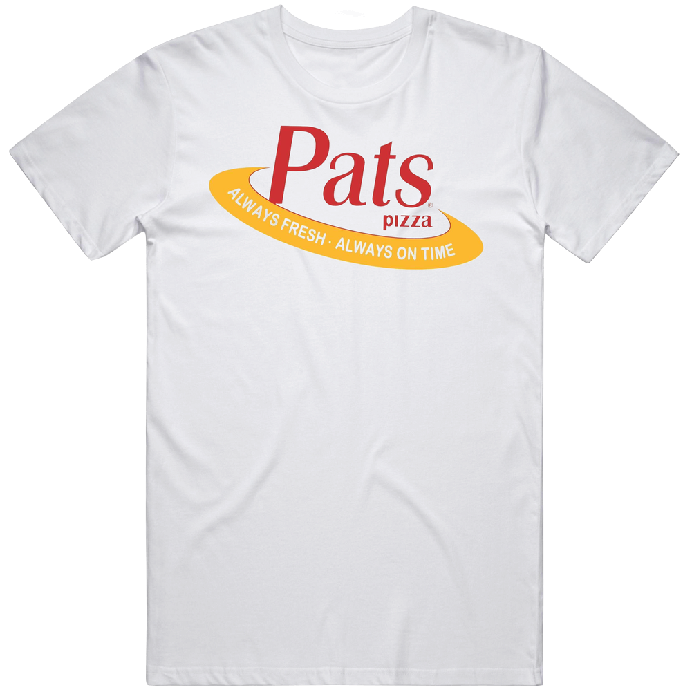 Pat's Pizza Restaurant Foodie Tour Brand Logo Fan Mens Cotton Tee T Shirt