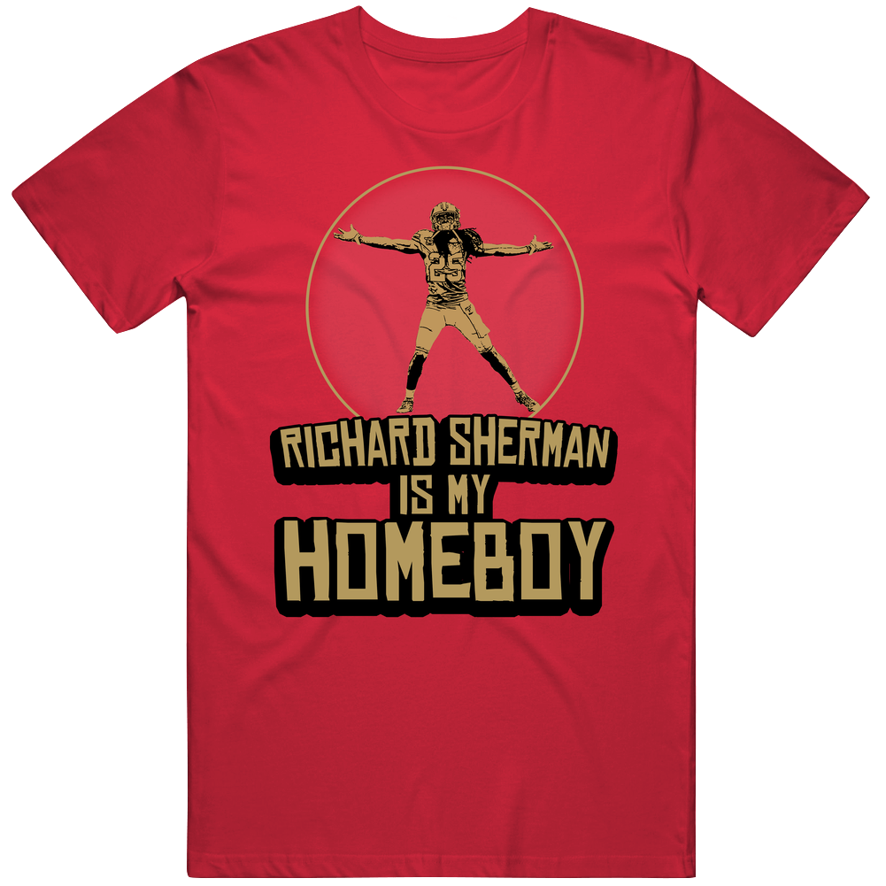 Richard Sherman Is My Homeboy San Francisco Football 2020 Mens Cotton Tee T Shirt Richard Sherman Is My Homeboy San Francisco Football 2020 Mens Cotton Tee T Shirt