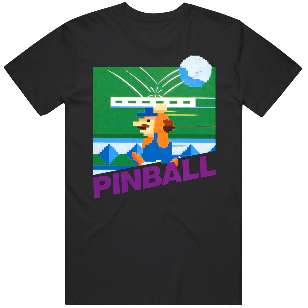Pinball Nintendo Game Custom Mens Cotton Tee T Shirt Pinball Nintendo Game Custom Mens Cotton Tee T Shirt