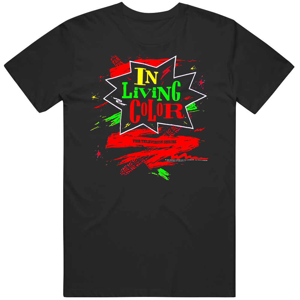 Living In Color The Television Series Retro Mens Cotton Tee T Shirt