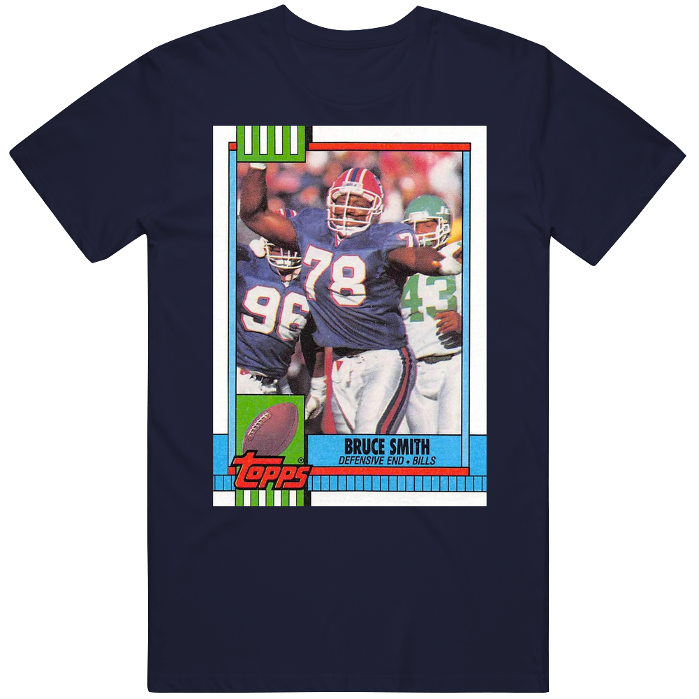 Bruce Smith Defensive End 90s Buffalo Football Pro Mens Cotton Tee T Shirt