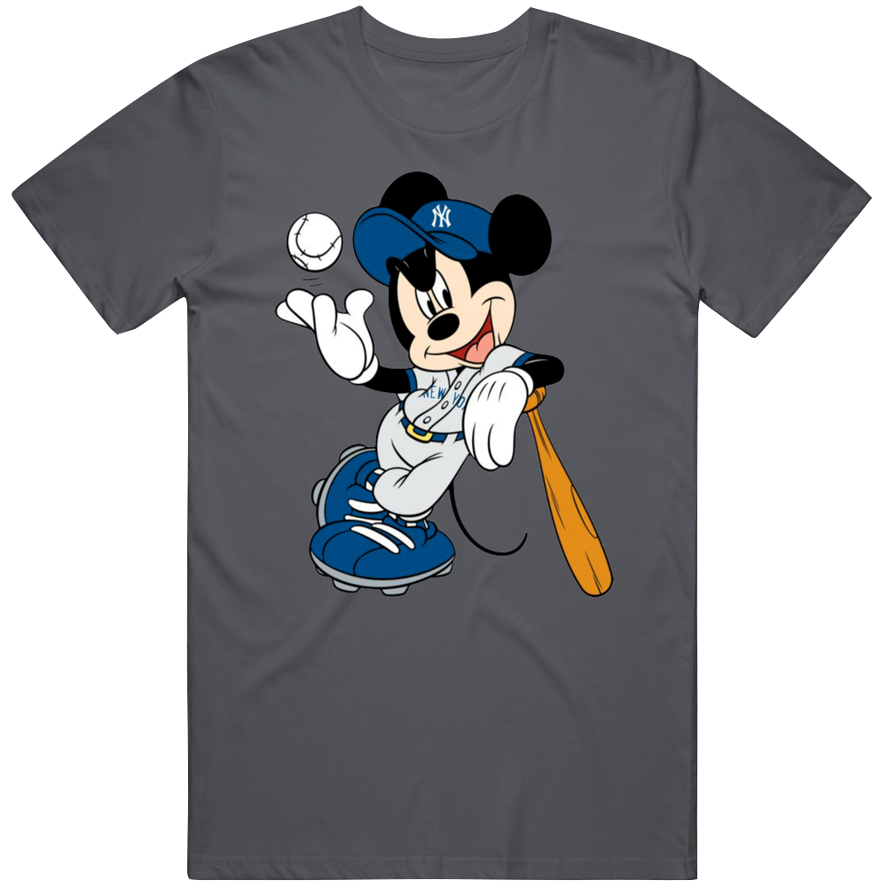 Mickey Mouse Ny Yankee Fan Vintage Charcoal Grey Unisex Cotton Mens Cotton Tee T Shirt Mickey Mouse Ny Yankee Fan Vintage Charcoal Grey Unisex Cotton Mens Cotton Tee T Shirt