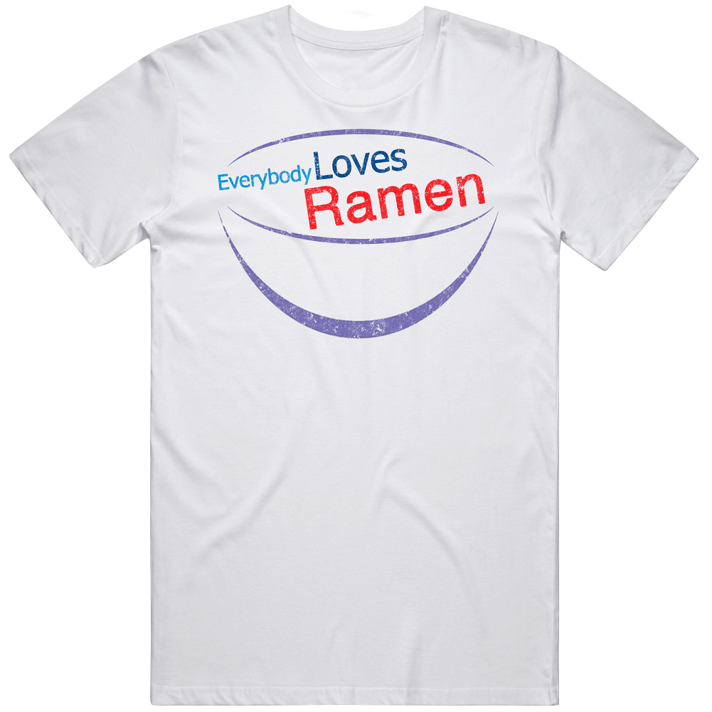 Everybody Loves Ramen Raymond Parody Retro Tv Show Mens Cotton Tee T Shirt