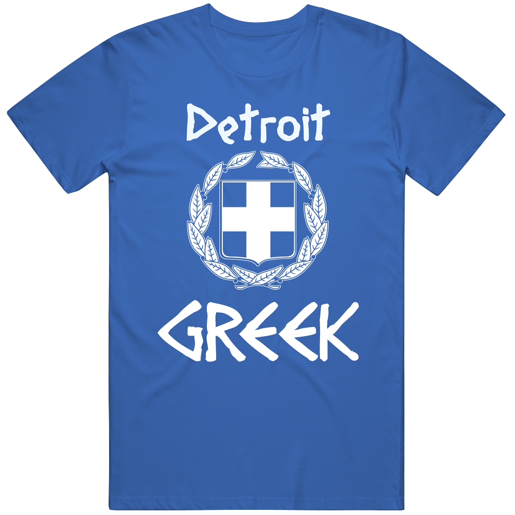 Detroit Greek Custom Mens Cotton Tee T Shirt