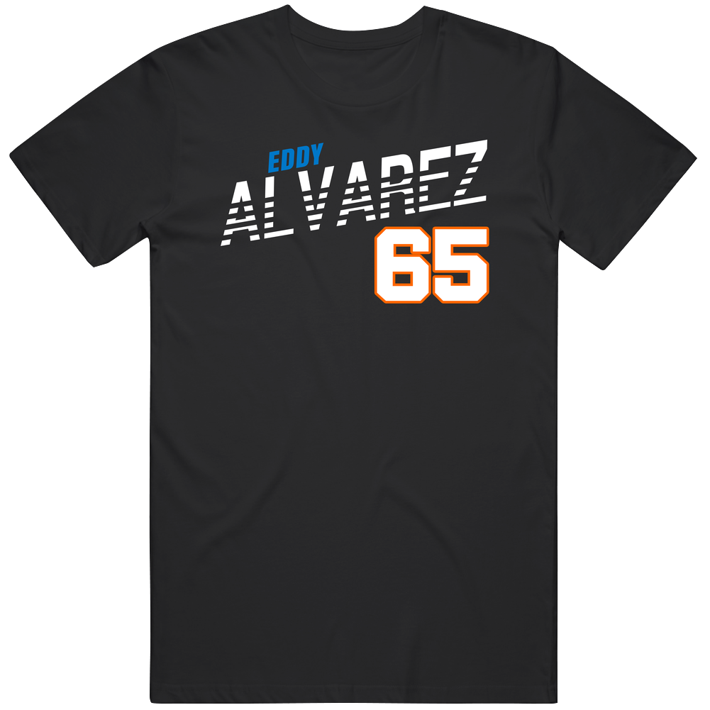 Eddy Alvarez 65 Favorite Player Miami Baseball Fan Mens Cotton Tee T Shirt Eddy Alvarez 65 Favorite Player Miami Baseball Fan Mens Cotton Tee T Shirt