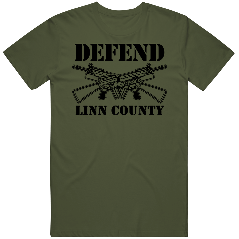 Defend Linn County Army Military Strong Custom Mens Cotton Tee T Shirt Defend Linn County Army Military Strong Custom Mens Cotton Tee T Shirt