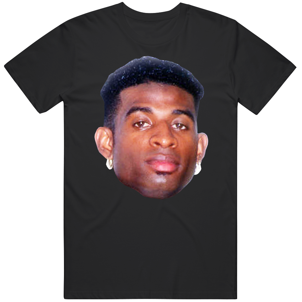 Deion Sanders Big Head Colorado Football Fan Mens Cotton Tee T Shirt Deion Sanders Big Head Colorado Football Fan Mens Cotton Tee T Shirt