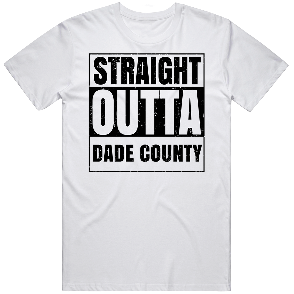 Straight Outta Dade County Mens Cotton Tee T Shirt