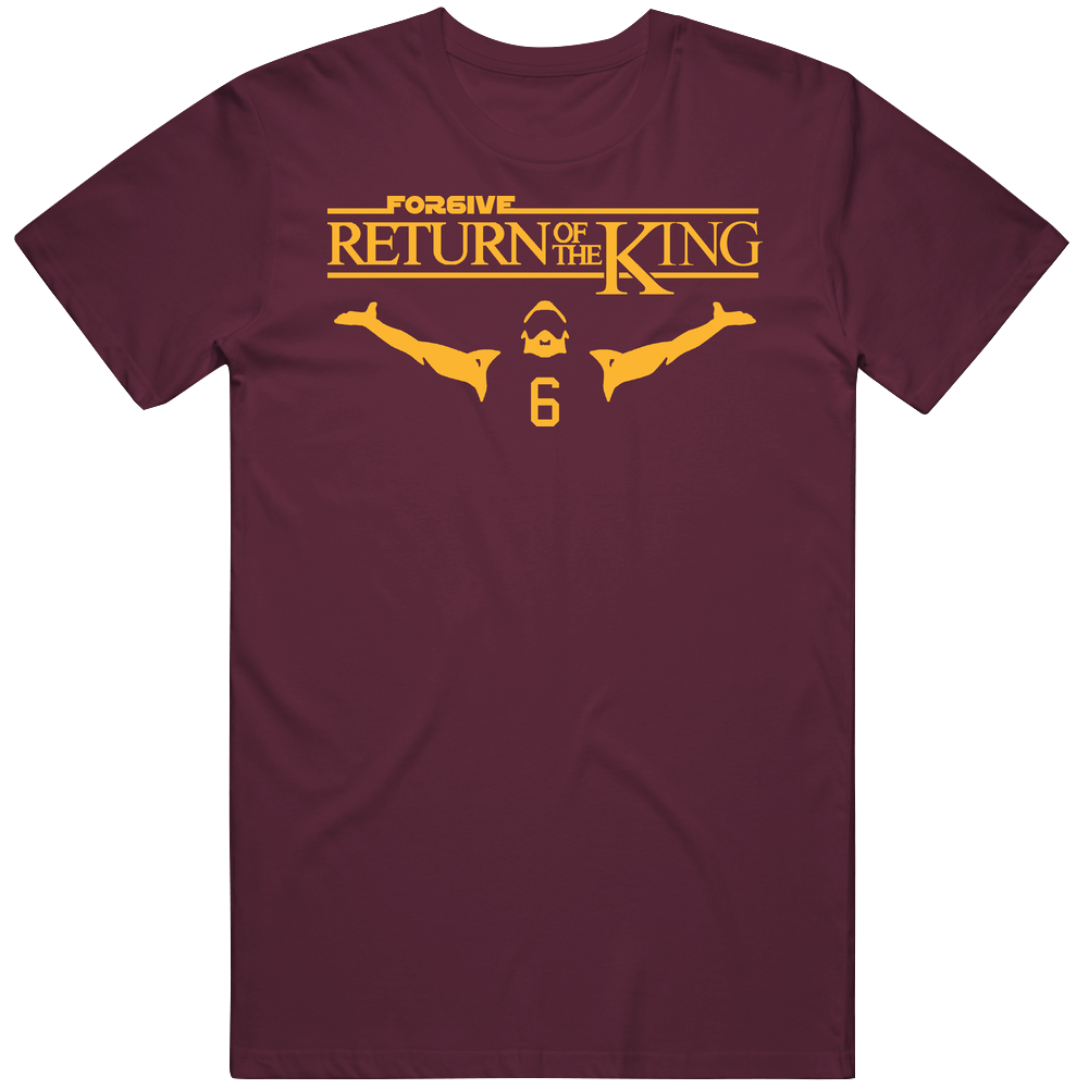 For6ive Return Of The King Cleveland Basketball Forgiven Gold Mens Cotton Tee T Shirt For6ive Return Of The King Cleveland Basketball Forgiven Gold Mens Cotton Tee T Shirt