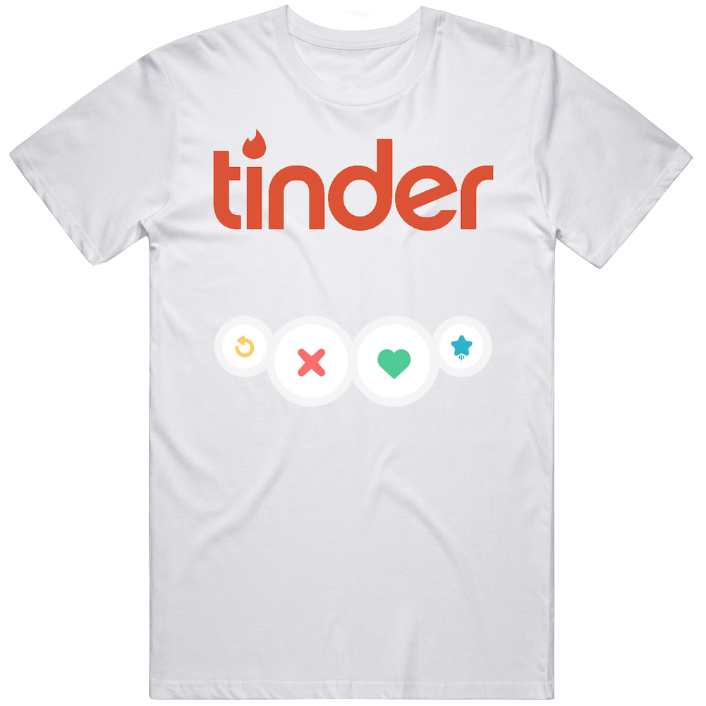 Tinder Customizable First Name Dating App Mens Cotton Tee T Shirt