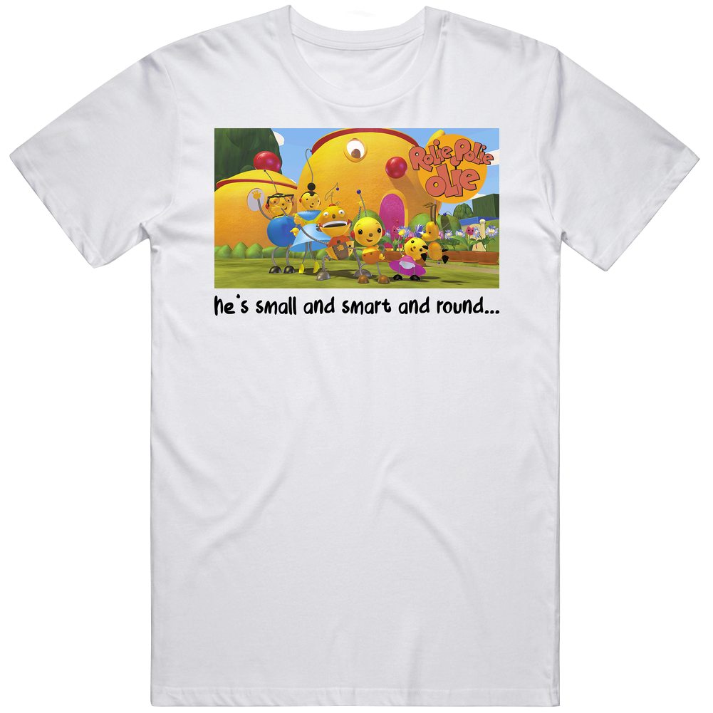 Small Smart Round Rolie Polie Olie Kids Tv Show Mens Cotton Tee T Shirt