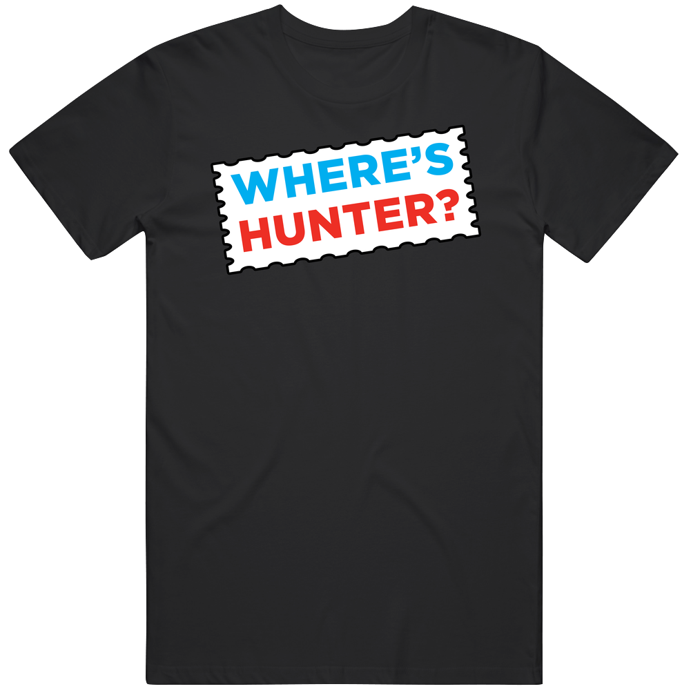 Where's Hunter Biden Funny Trump Supporter Mens Cotton Tee T Shirt