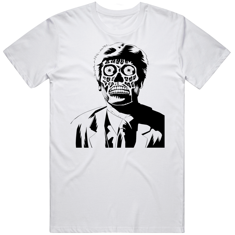 They Live Stencil Art Mens Cotton Tee T Shirt
