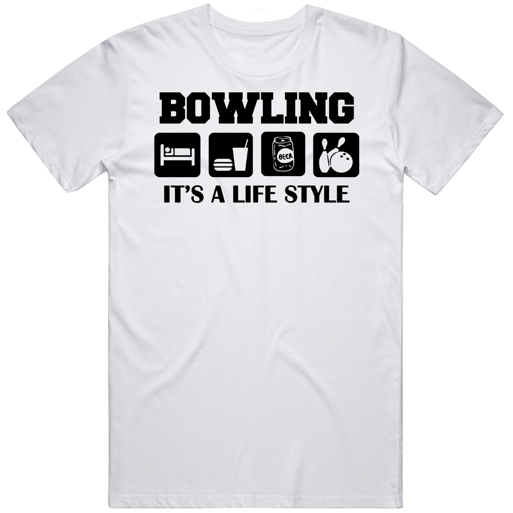 Funny Bowling Its A Lifestyle Mens Cotton Tee T Shirt