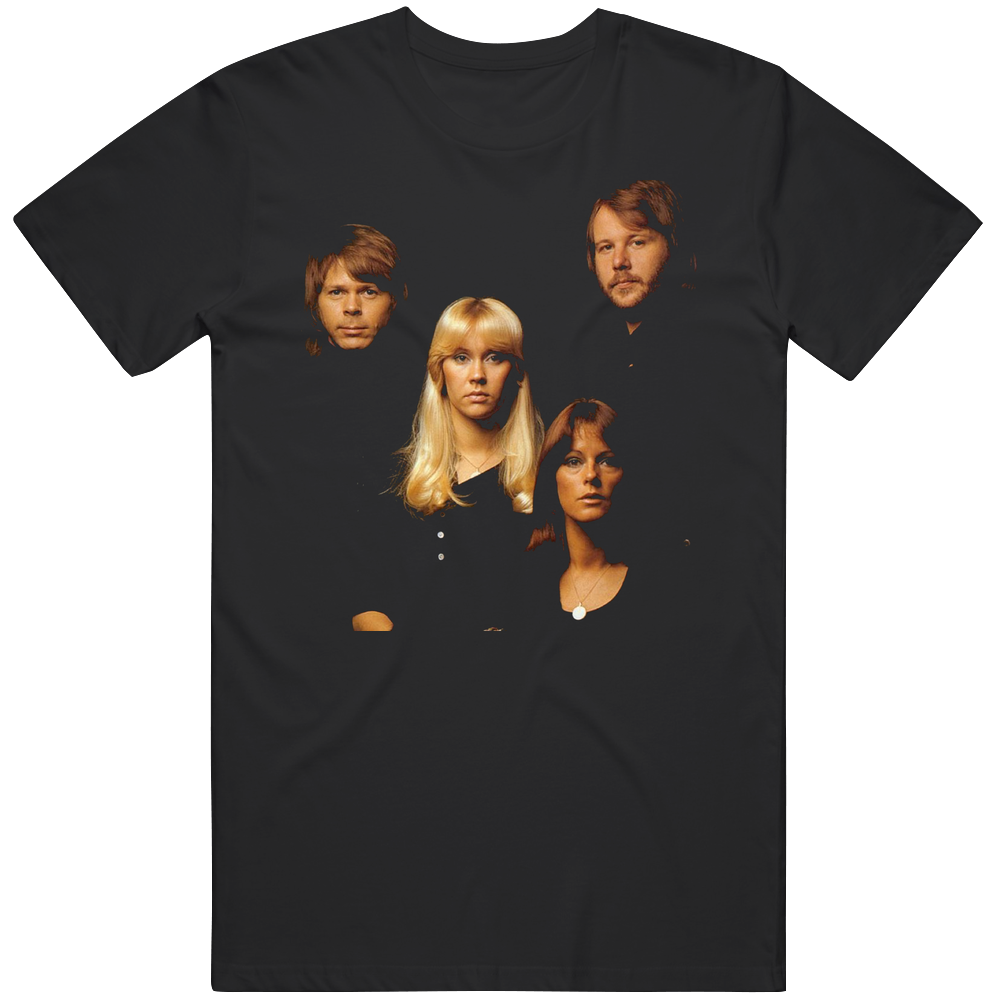 Abba The Album Music Band Black Mens Cotton Tee T Shirt Abba The Album Music Band Black Mens Cotton Tee T Shirt