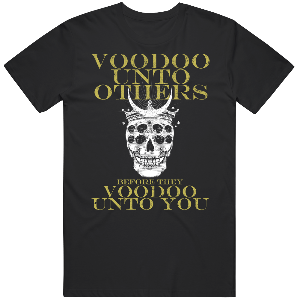 Voodoo Unto Others Funny Halloween Skull Mens Cotton Tee T Shirt