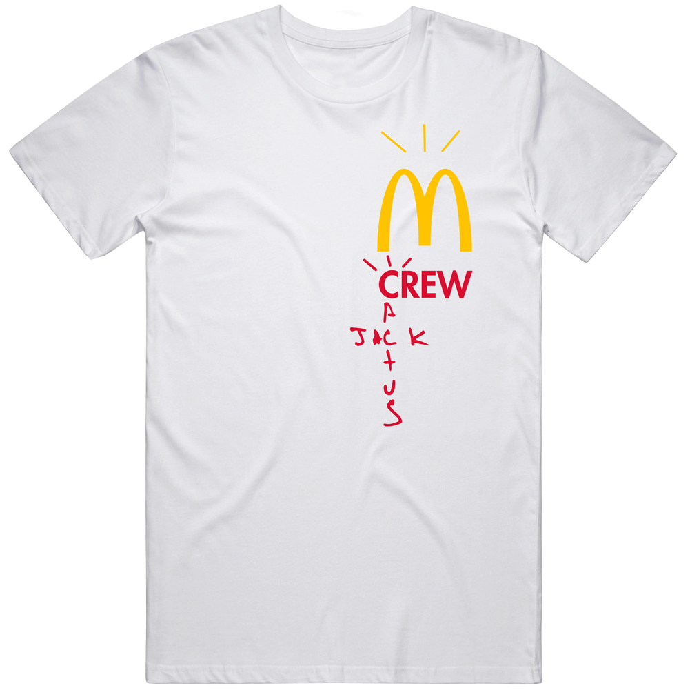 Mcdonalds Crew Cactus Jack Celeb Collaboration Mens Cotton Tee T Shirt Mcdonalds Crew Cactus Jack Celeb Collaboration Mens Cotton Tee T Shirt