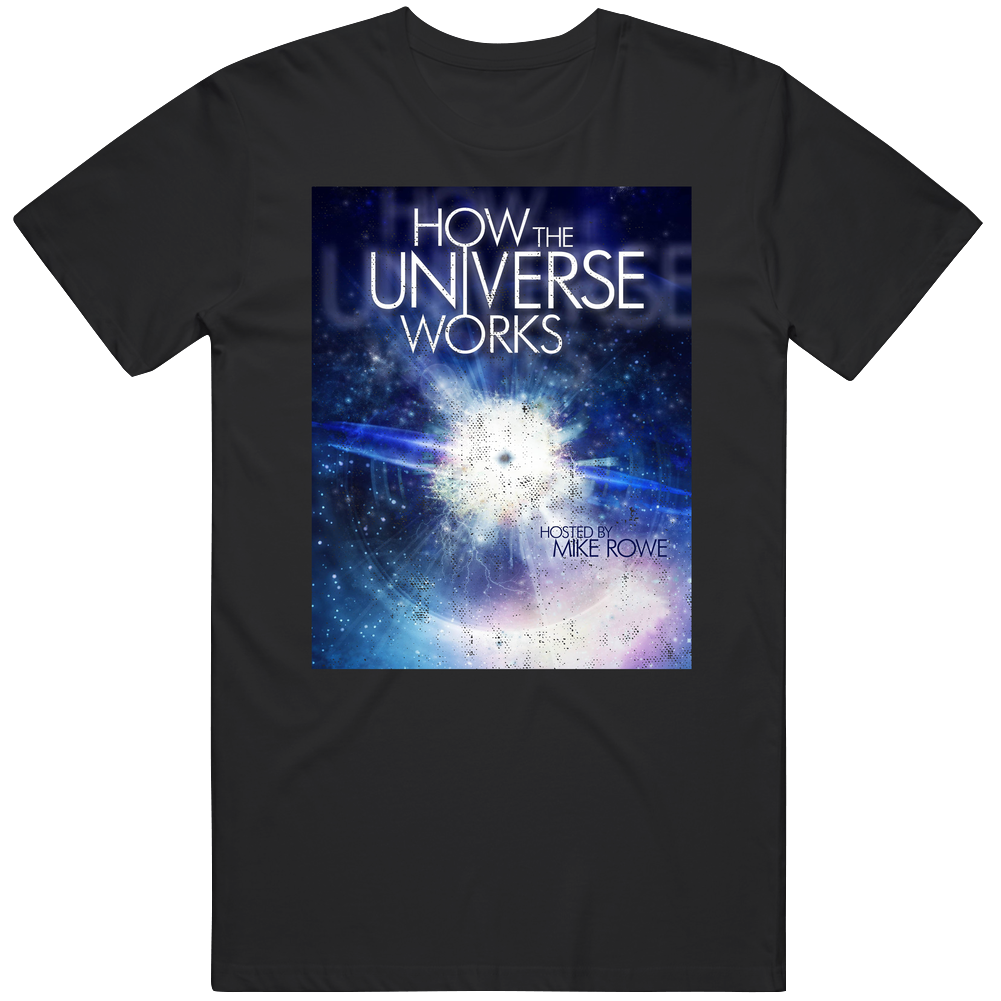 How The Universe Works Best Documentary To Watch Stoned Distressed Look Black Mens Size Large Mens Cotton Tee T Shirt How The Universe Works Best Documentary To Watch Stoned Distressed Look Black Mens Size Large Mens Cotton Tee T Shirt