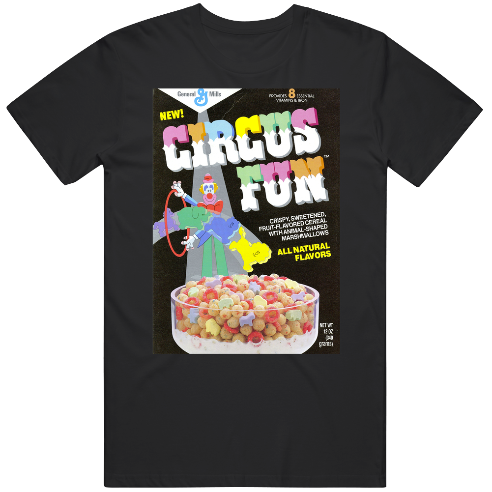 Circus Fun Box Greatest Cereal Of All Time Breakfast Fan Foodie Mens Cotton Tee T Shirt