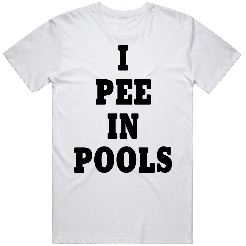I Pee In Pools Funny Summer Party Joke Mens Cotton Tee T Shirt