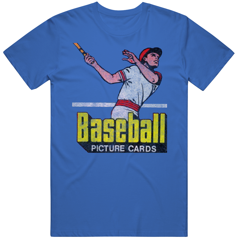 Baseball Picture Card Bubble Gum Pack Vintage Mens Cotton Tee T Shirt Baseball Picture Card Bubble Gum Pack Vintage Mens Cotton Tee T Shirt