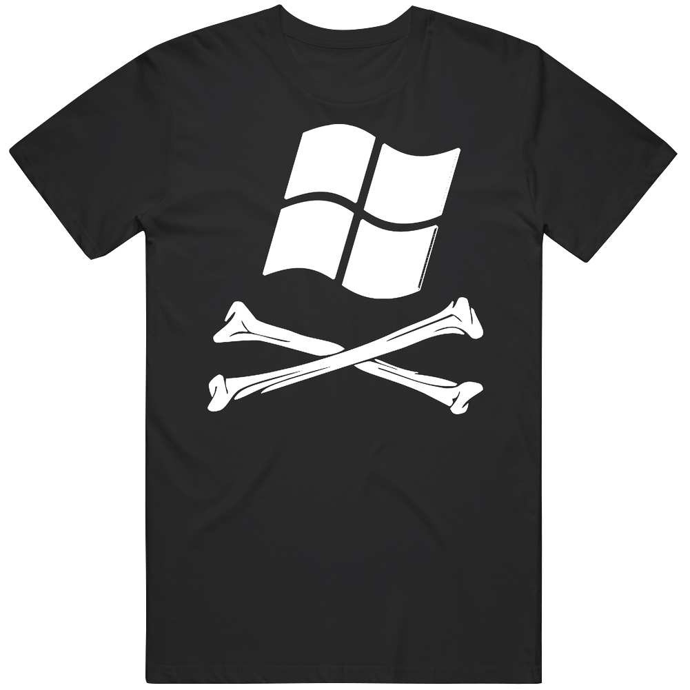 Windows Pirate Computer Mens Cotton Tee T Shirt