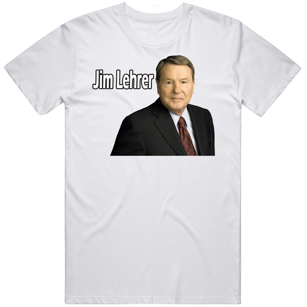 Jim Lehrer Mens Cotton Tee T Shirt