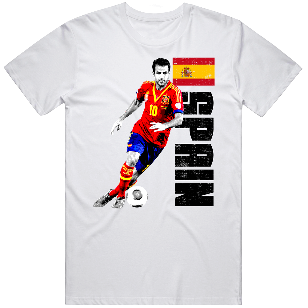 Cesc Fabregas Team Spain Support Patriotic Euro European Cup Soccer Football Mens Cotton Tee T Shirt