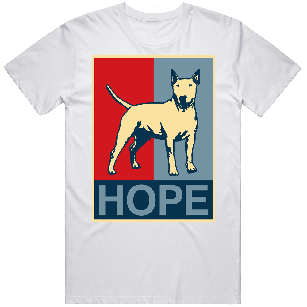 Miniature Bull Terrier Custom Dog Breed Hope Parody Mens Cotton Tee T Shirt