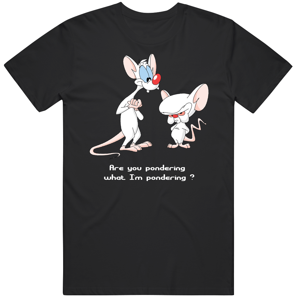 Pinky And The Brain Funny Cartoon Mens Cotton Tee T Shirt Pinky And The Brain Funny Cartoon Mens Cotton Tee T Shirt