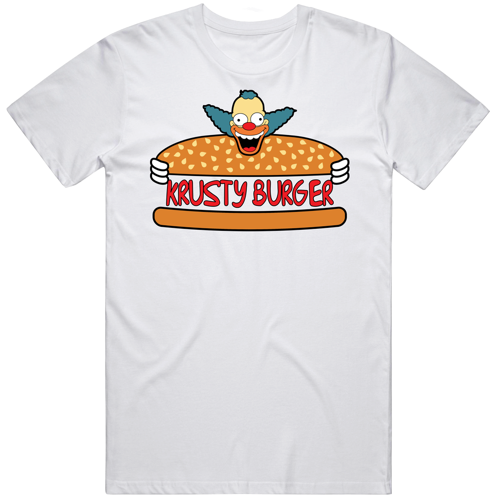 Krusty Burger Simpsons Mens Cotton Tee T Shirt Krusty Burger Simpsons Mens Cotton Tee T Shirt