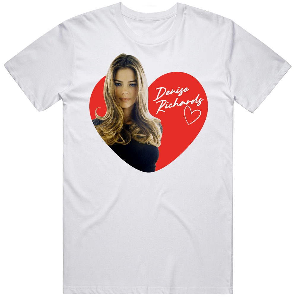 Denise Richards 90s Movie Tv Stars Heartthrob Fan Mens Cotton Tee T Shirt