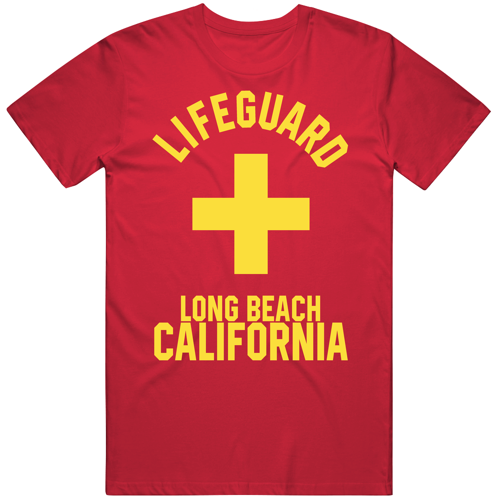 Lifeguard Long Beach California Coastal City Ocean Swimming Beach Bum Mens Cotton Tee T Shirt Lifeguard Long Beach California Coastal City Ocean Swimming Beach Bum Mens Cotton Tee T Shirt