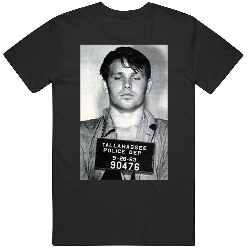 Jim Morrison Mugshot Mens Cotton Tee T Shirt