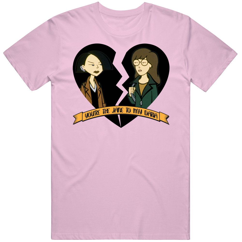 Jane To My Daria Broken Heart Teen Tv Show Cartoon Mens Cotton Tee T Shirt