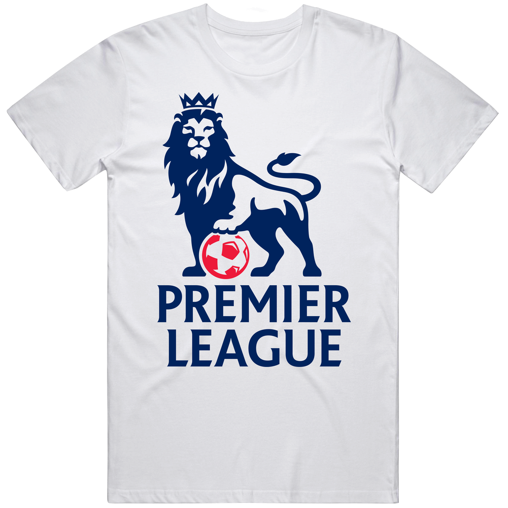 Premier League English Football League White Tee Fitted Mens Cotton Tee T Shirt