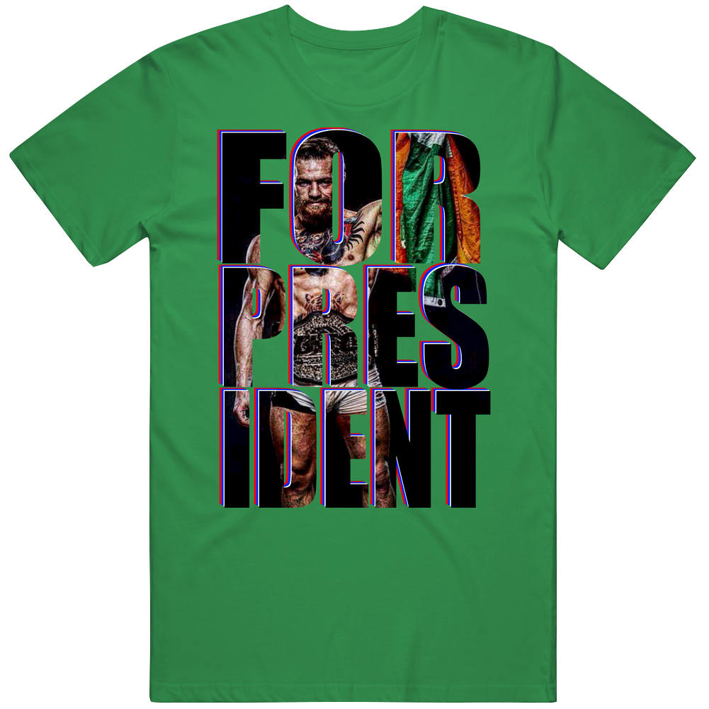 Conor Mcgregor Mma Superstar For President Sports Mens Cotton Tee T Shirt
