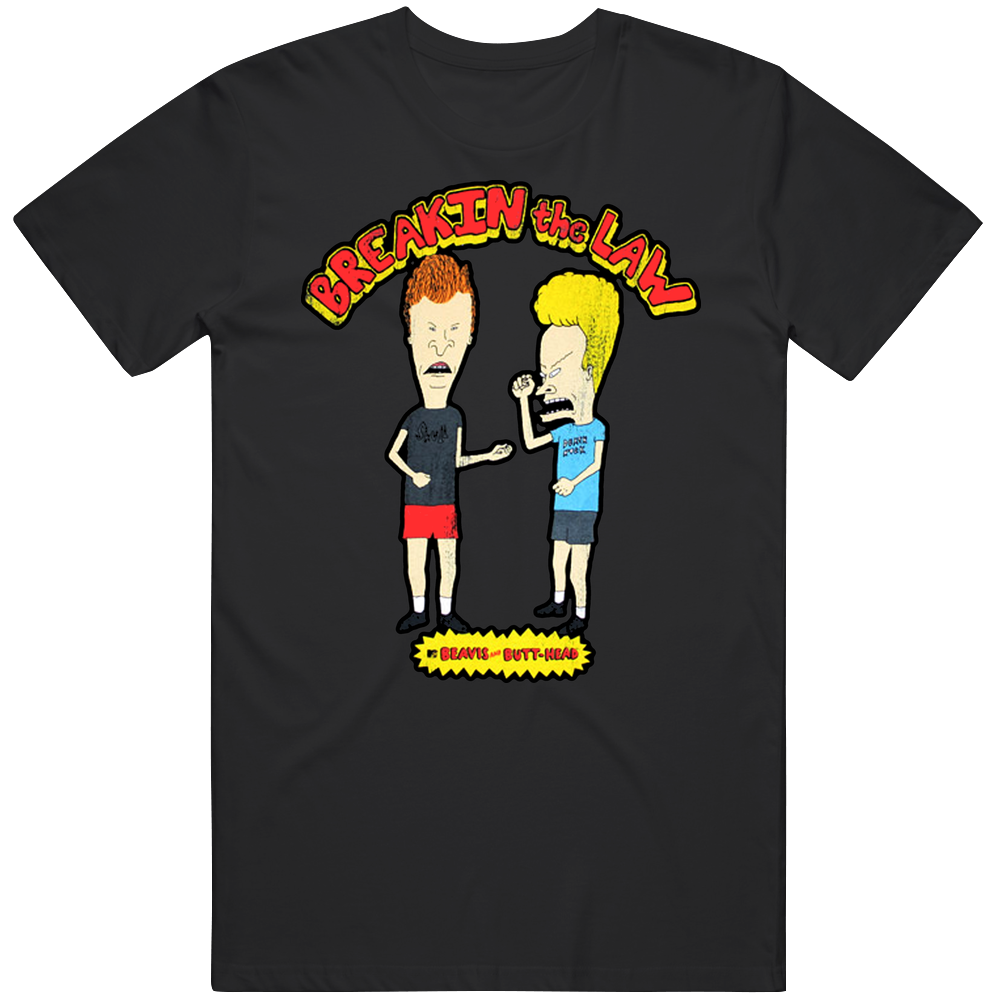 Beavis And Butthead Breakin The Law Mens Cotton Tee T Shirt