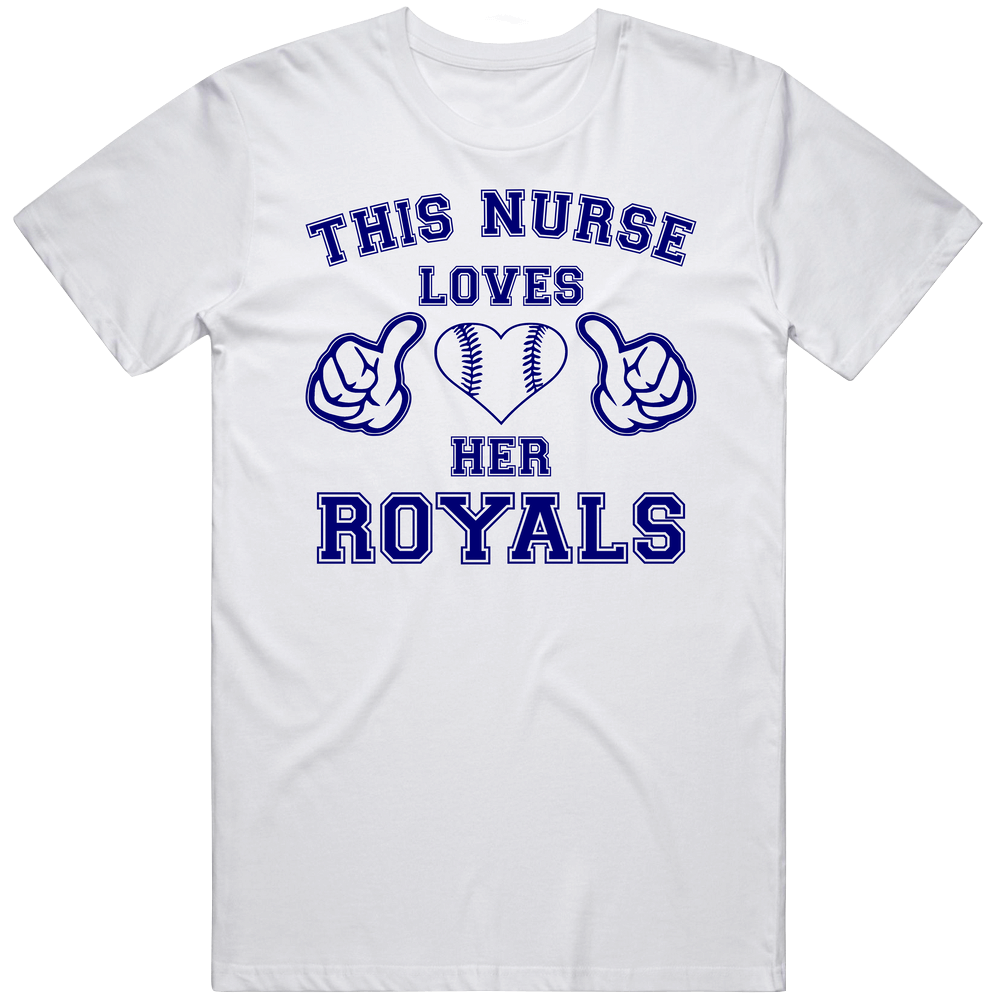 This Nurse Loves Her Royals Baseball T Shirt - Kansas City Royals Team Colors Mens Cotton Tee T Shirt This Nurse Loves Her Royals Baseball T Shirt - Kansas City Royals Team Colors Mens Cotton Tee T Shirt