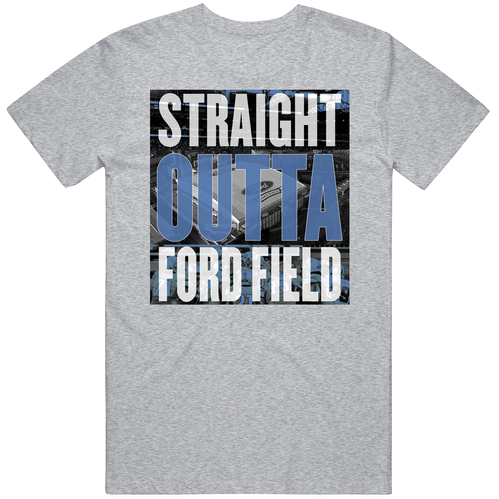 Detroit Ford Field Stadium Straight Outta Stadium Football Fan Mens Cotton Tee T Shirt