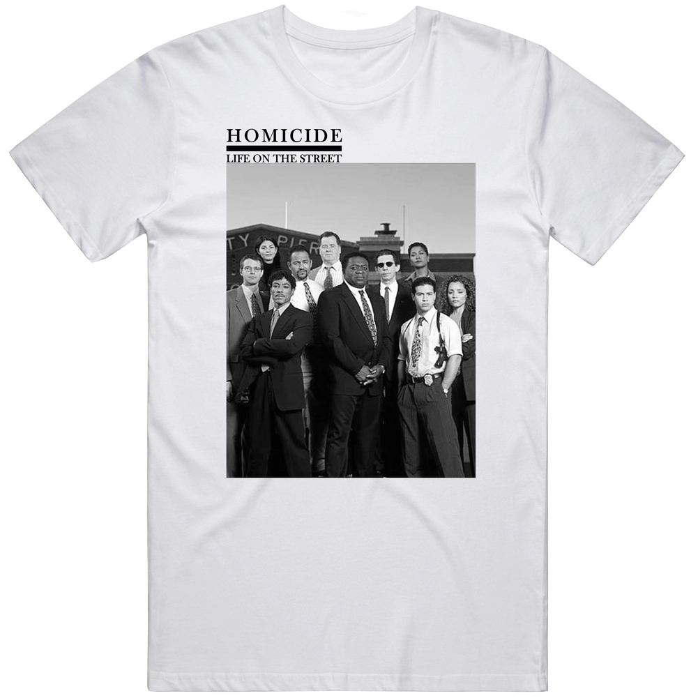 Homicide Life On The Street Cast Fan Mens Cotton Tee T Shirt Homicide Life On The Street Cast Fan Mens Cotton Tee T Shirt