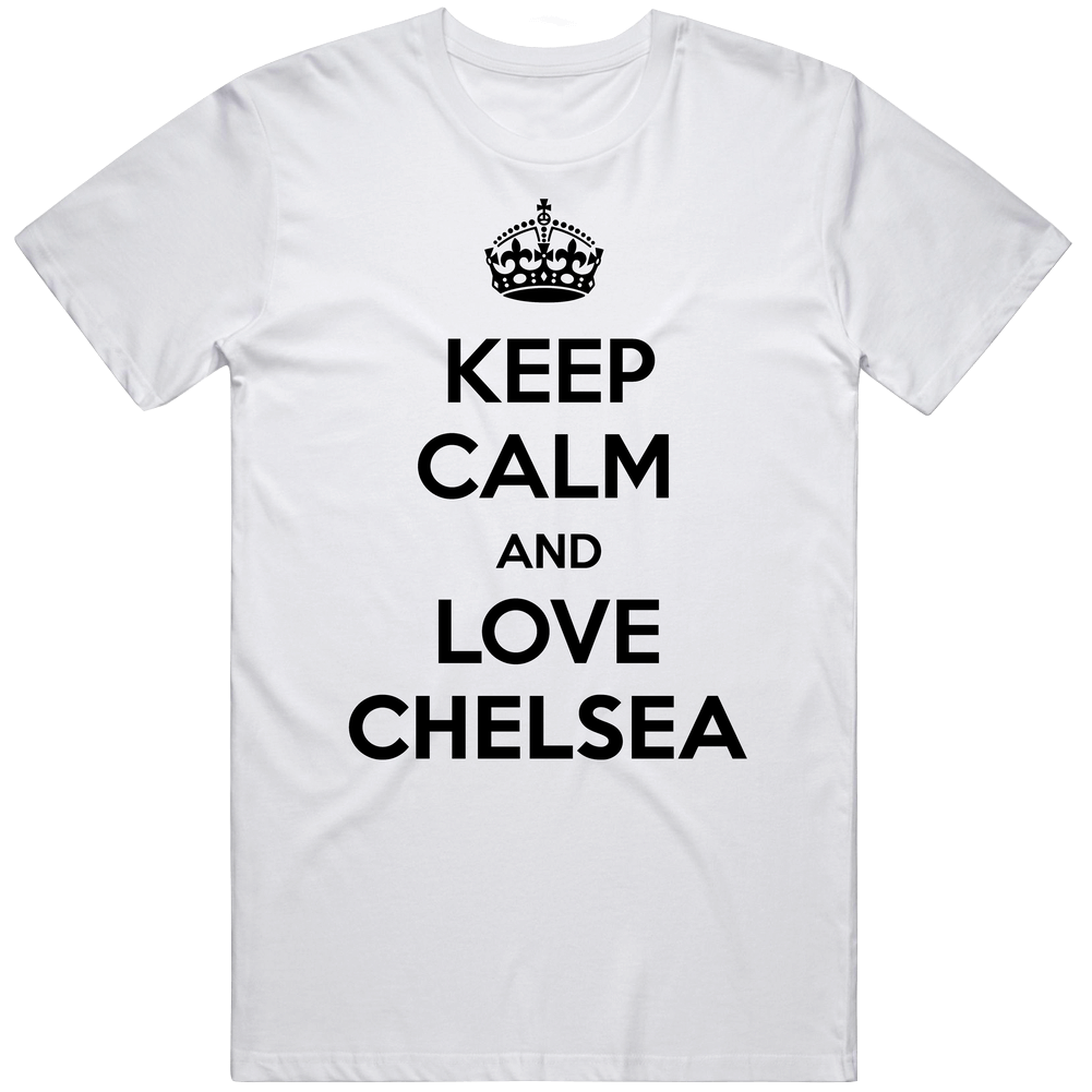 Keep Calm And Love Chelsea City Parody Cool Mens Cotton Tee T Shirt
