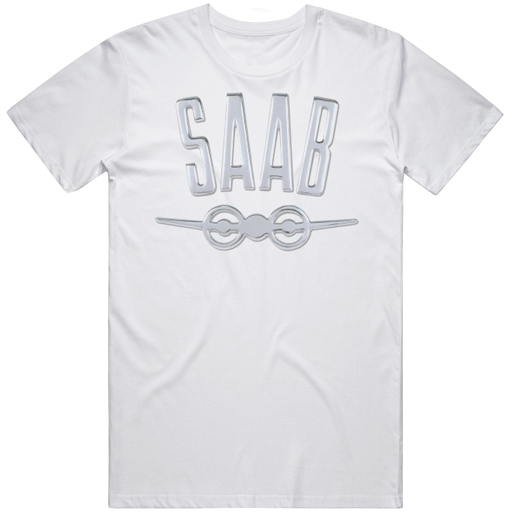 Saab Aircraft Logo Mens Cotton Tee T Shirt