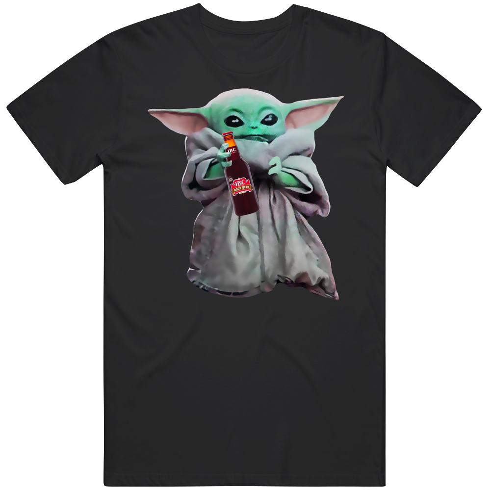 Baby Yoda The Child Mandalorian Ibc Root Beer Soda Pop Drink Mens Cotton Tee T Shirt