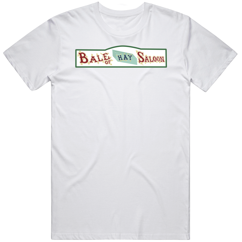 Bale Of Hay Saloon Montana's Most Historic Bar Alcohol Lovers Mens Cotton Tee T Shirt