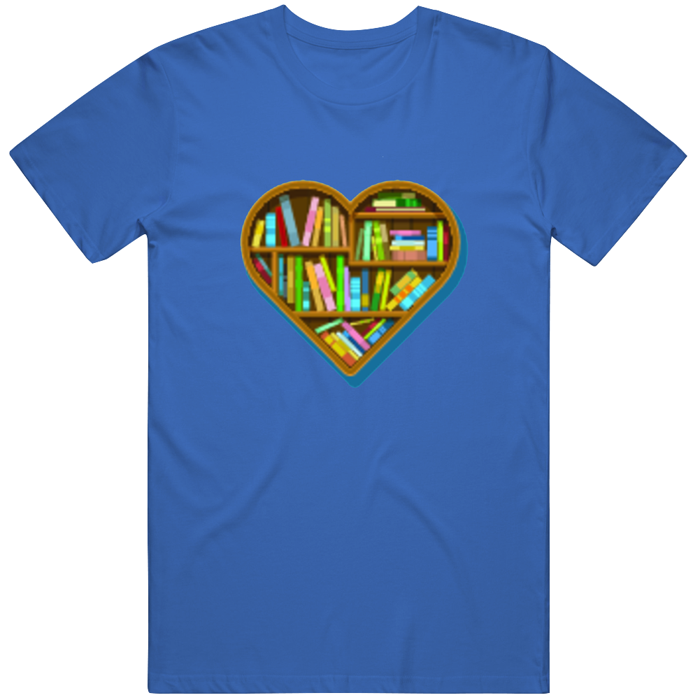 Concept Of Education Book Shelf In Form Of Heart Flat Design Vector Illustration Mens Cotton Tee T Shirt