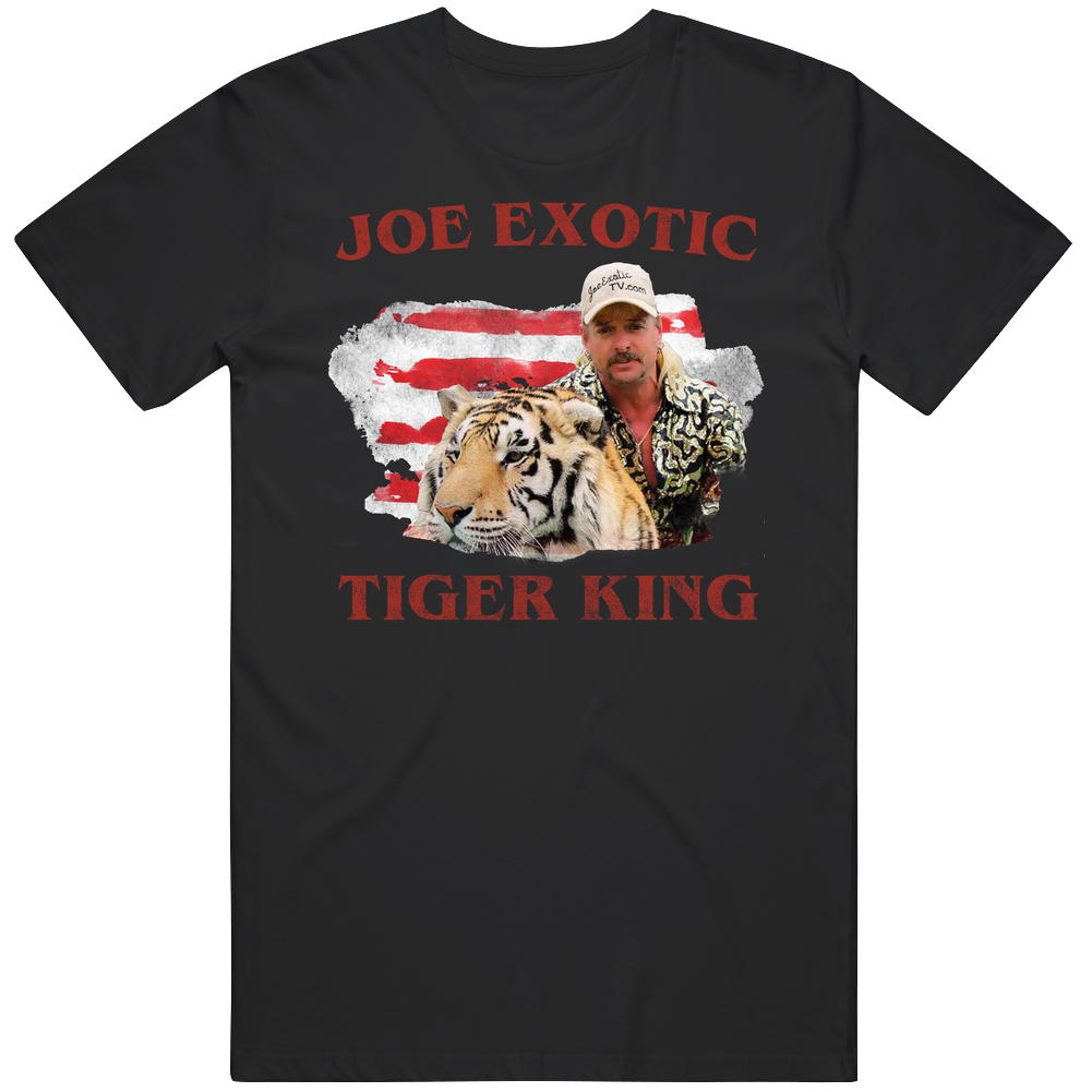 Joe Exotic Tiger King American Flag Water Color Mens Cotton Tee T Shirt Joe Exotic Tiger King American Flag Water Color Mens Cotton Tee T Shirt
